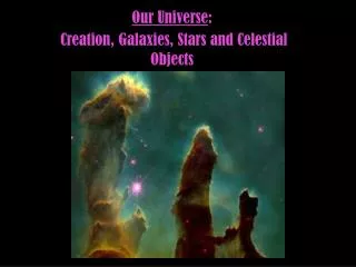 Our Universe : Creation, Galaxies, Stars and Celestial Objects