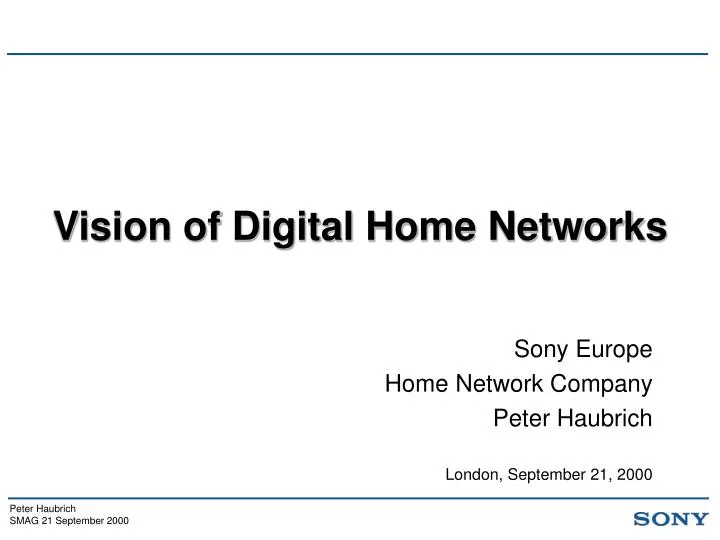 vision of digital home networks