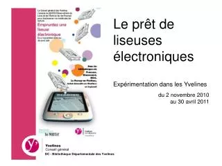 le pr t de liseuses lectroniques exp rimentation dans les yvelines