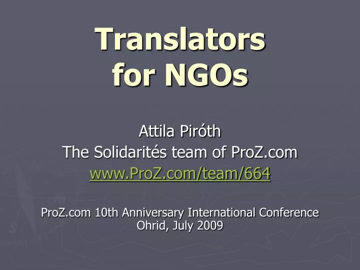 translators for ngos