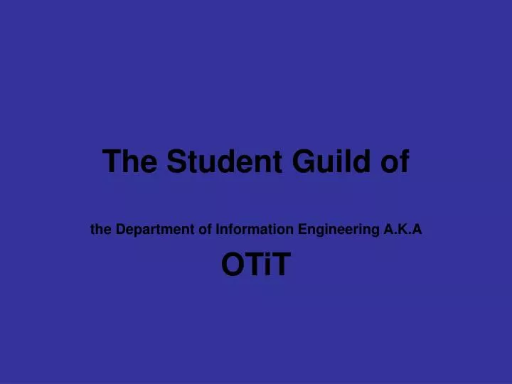 the student guild of