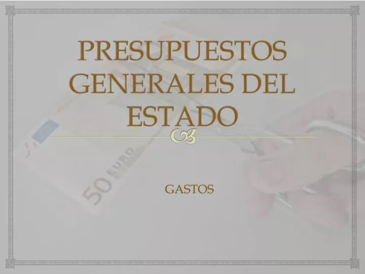 presupuestos generales del estado