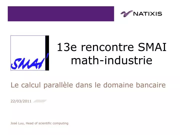 le calcul parall le dans le domaine bancaire