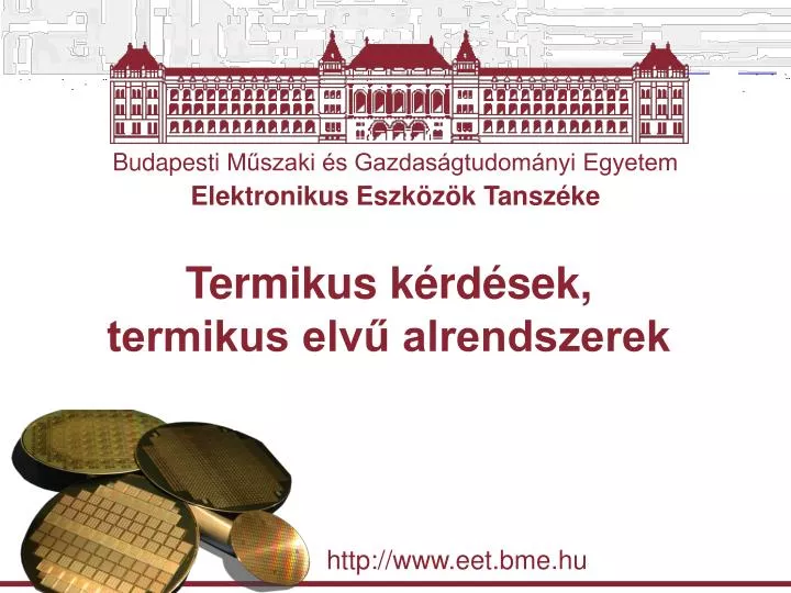 termikus k rd sek termikus elv alrendszerek