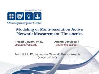 Modeling of Multi-resolution Active Network Measurement Time-series