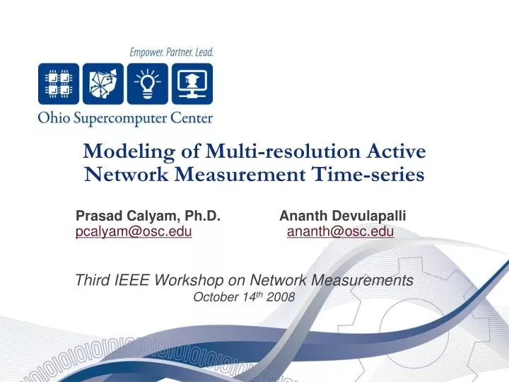modeling of multi resolution active network measurement time series