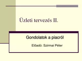 zleti tervez s ii