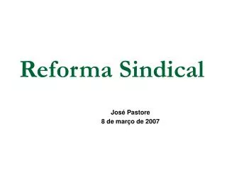 reforma sindical