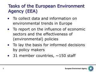 Tasks of the European Environment Agency (EEA)