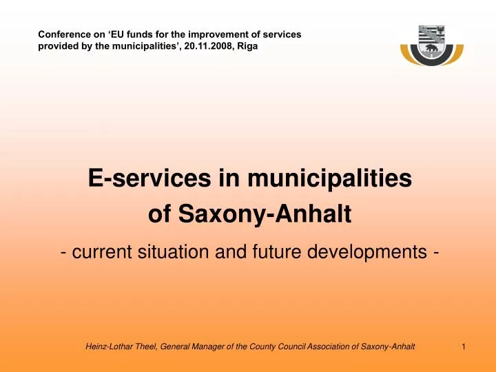 e services in municipalities of saxony anhalt current situation and future developments
