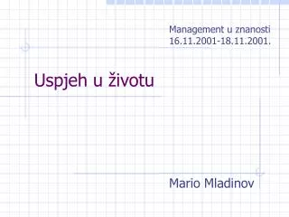 uspjeh u ivotu