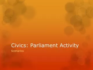 Civics: Parliament Activity