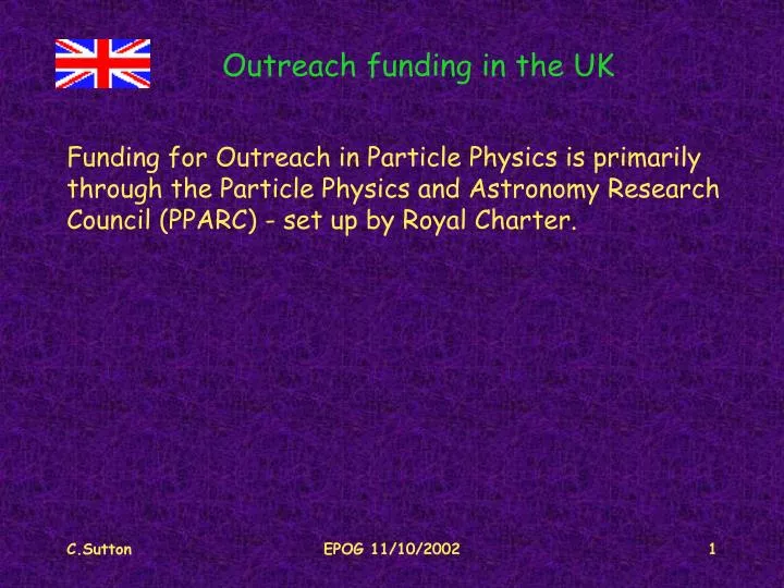 outreach funding in the uk