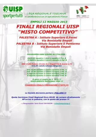 finali regionali uisp misto competitivo