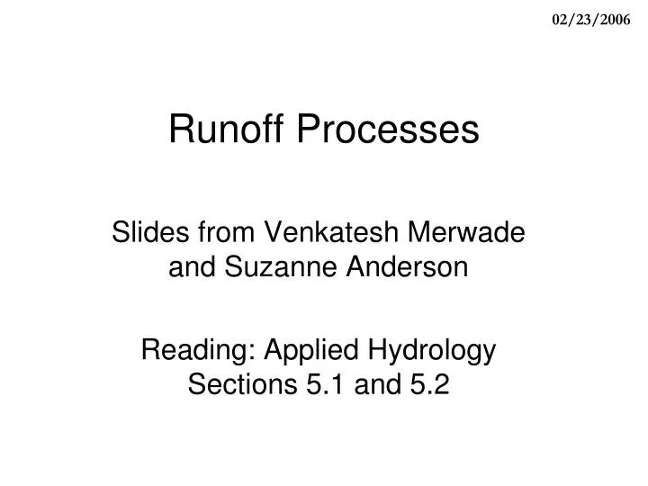 runoff processes