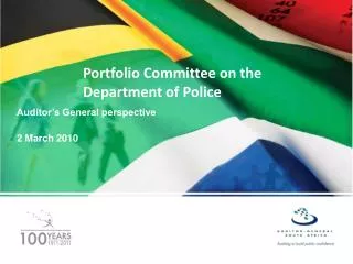 Portfolio Committee on the Department of Police