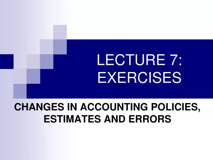 lecture 7 exercises