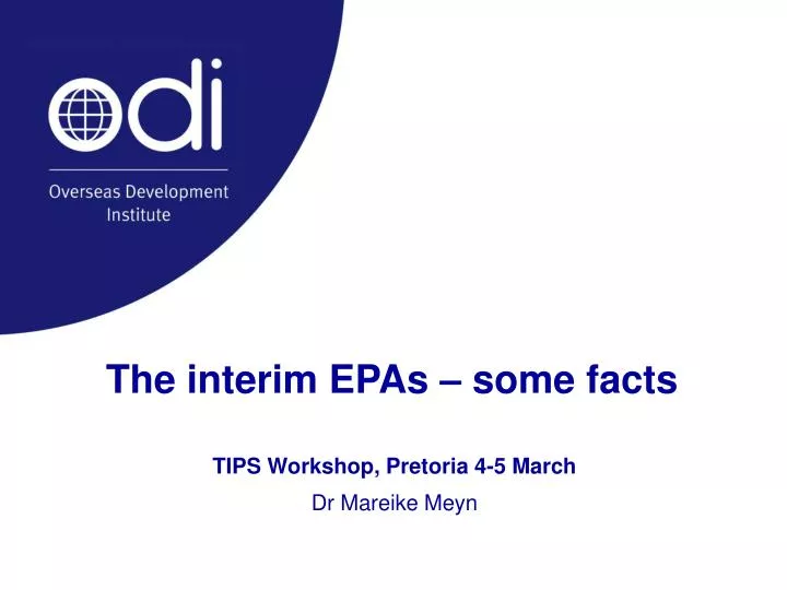 the interim epas some facts