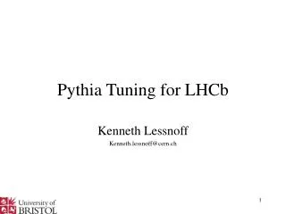 Pythia Tuning for LHCb