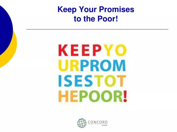 keep your promises to the poor