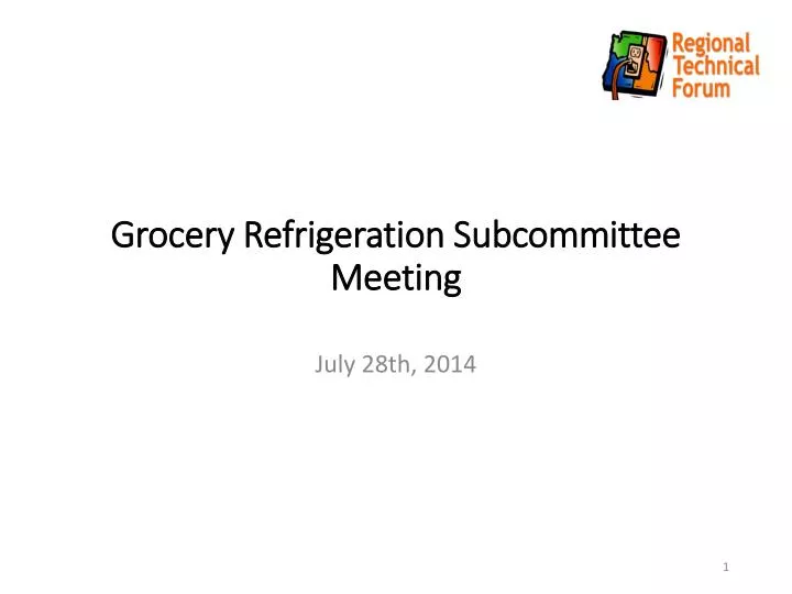 grocery refrigeration subcommittee meeting