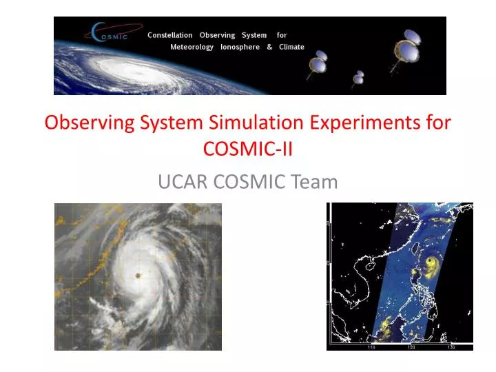 observing system simulation experiments for cosmic ii