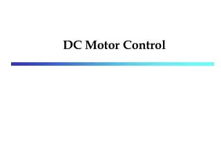 dc motor control