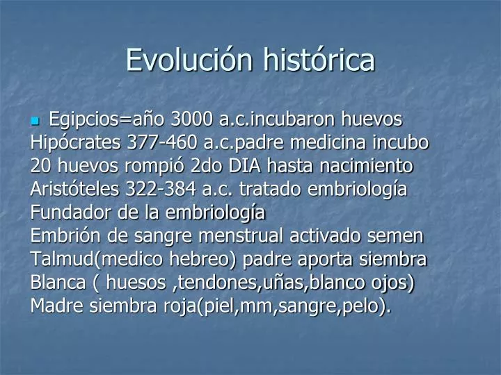 evoluci n hist rica