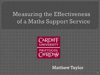 Measuring the Effectiveness of a Maths Support Service
