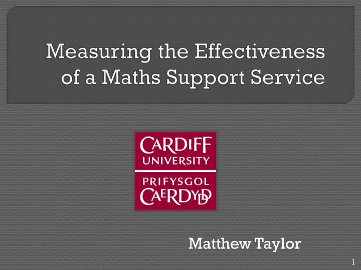 measuring the effectiveness of a maths support service