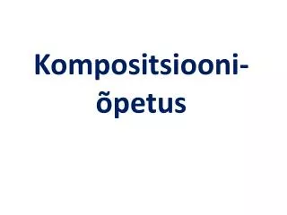 kompositsiooni petus