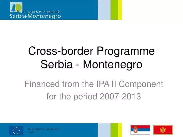 cross border programme serbia montenegro