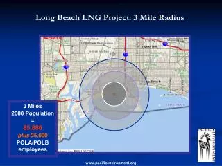 3 Miles 2000 Population = 85,886 plus 25,000 POLA/POLB employees