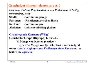 graphalgorithmen elementare a