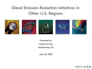Diesel Emission Reduction Initiatives in Other U.S. Regions