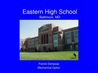 Eastern High School Baltimore, MD