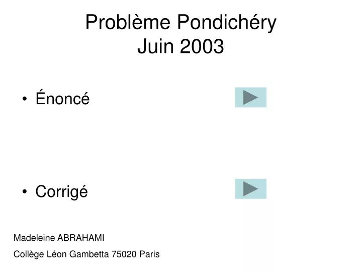 probl me pondich ry juin 2003