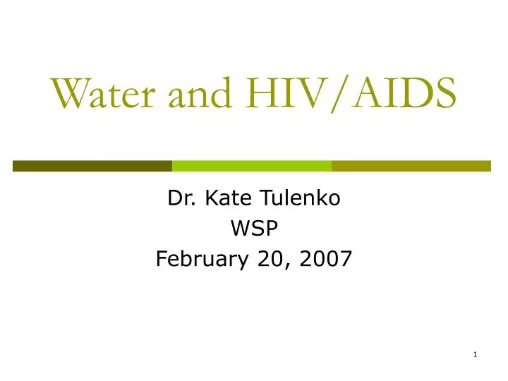 water and hiv aids