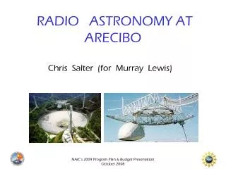 RADIO ASTRONOMY AT ARECIBO