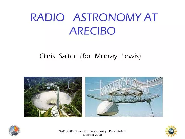 radio astronomy at arecibo