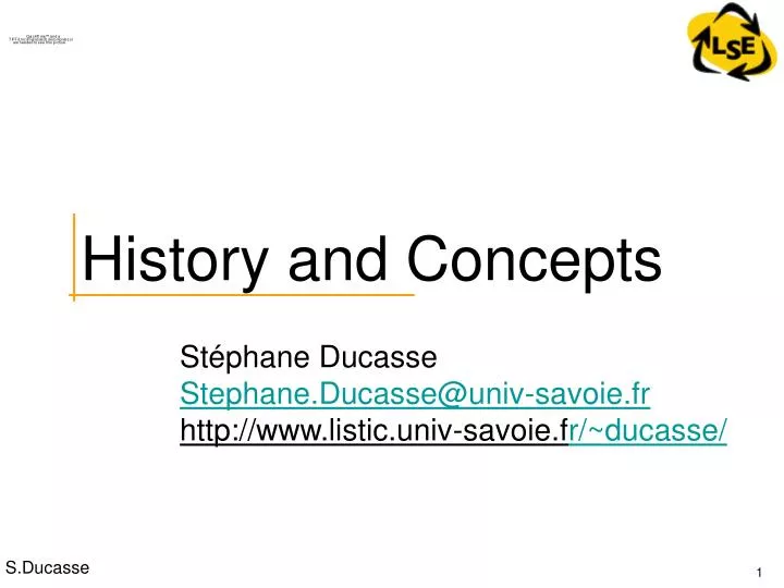 history and concepts