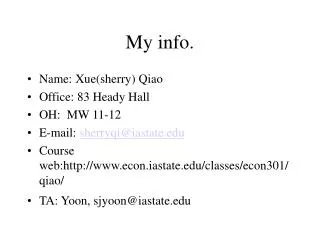 My info.