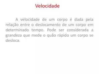 velocidade