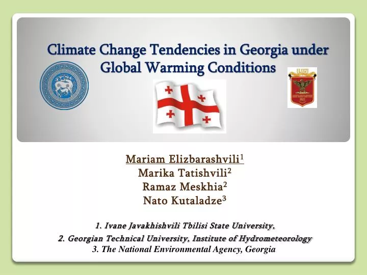 climate change tendencies in georgia under global warming conditions
