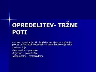 opredelitev tr ne poti