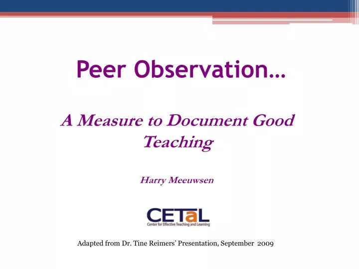 peer observation