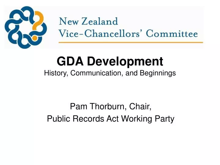 gda development history communication and beginnings