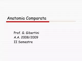 anatomia comparata