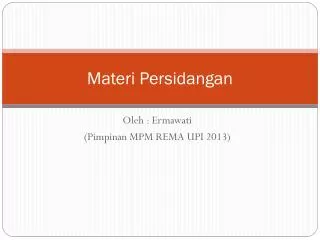 materi persidangan