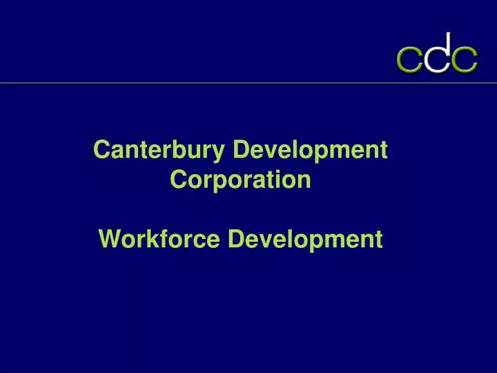 canterbury development corporation workforce development